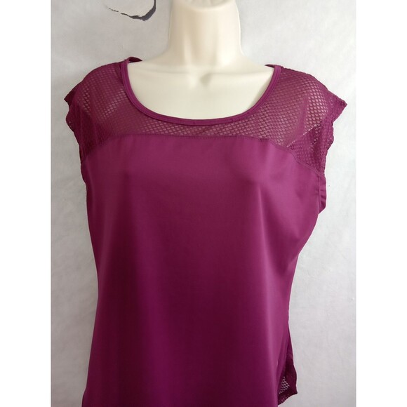 Unbranded Womens‎ Medium Purple Workout Wicking Material Netting Sleeveless - Picture 2 of 11